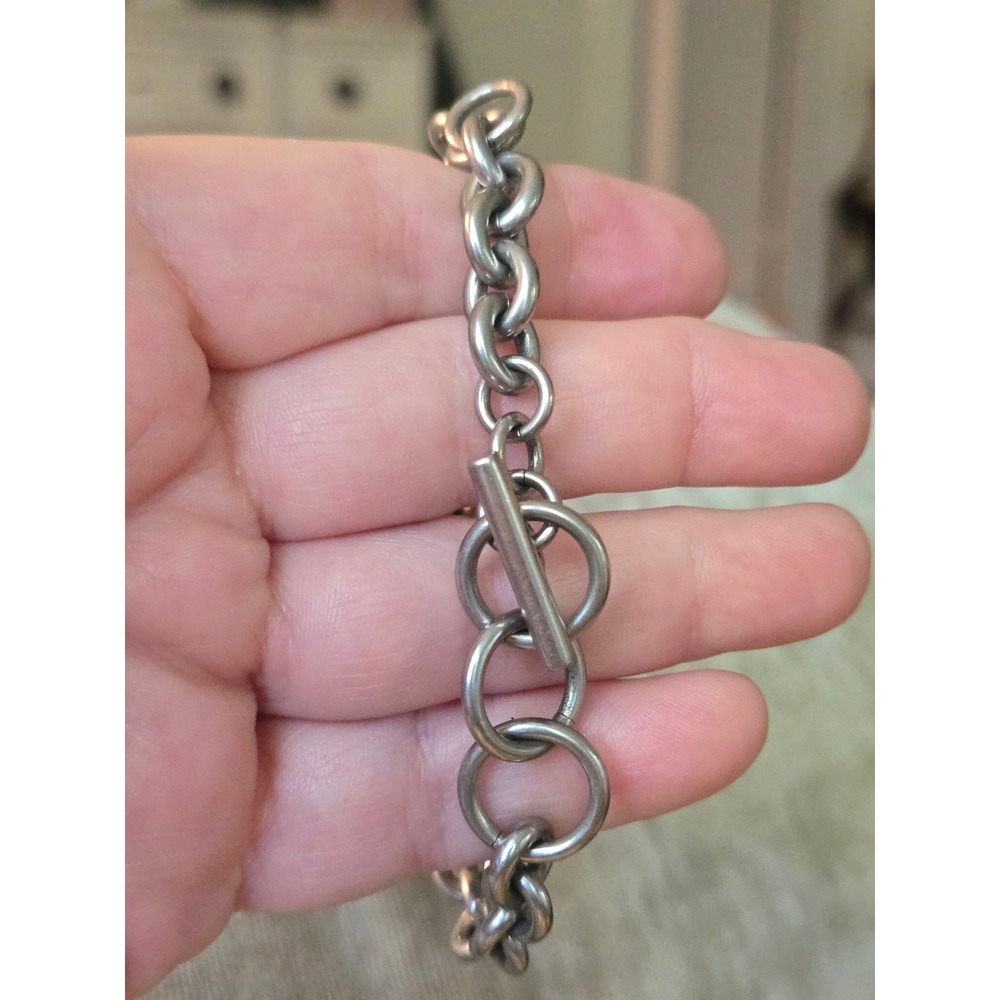 Silvertone Charm Bracelet Ready for Charms Vintage - Picture 2 of 4